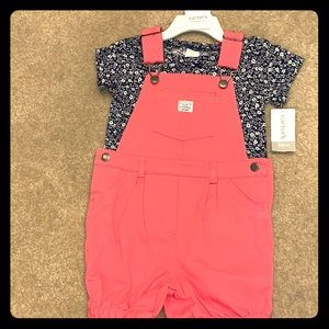 24 month girls pink denim jumper